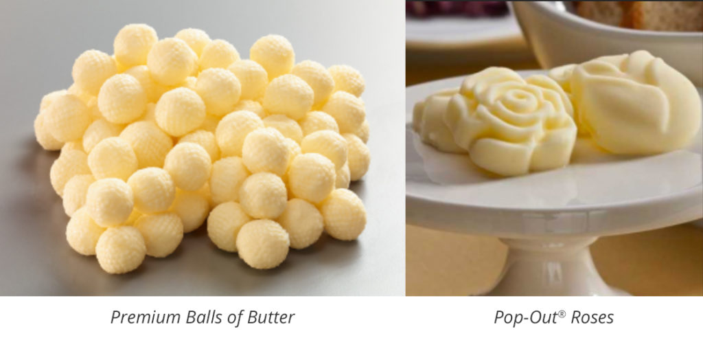 Premium balls of butter and Pop-Out® Roses