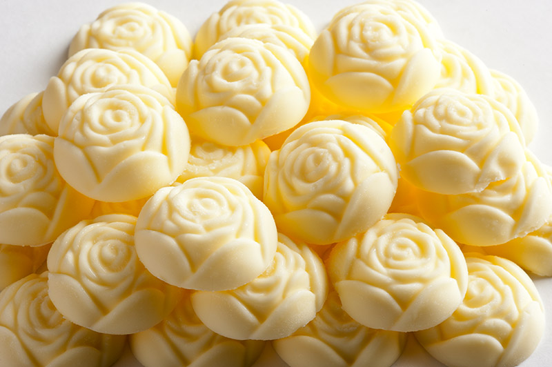 Butterball Farms butter roses in a cluster