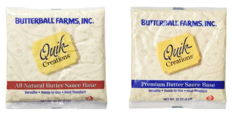Butter sauce that’s ready to heat and use saves time and labor costs in prep.
