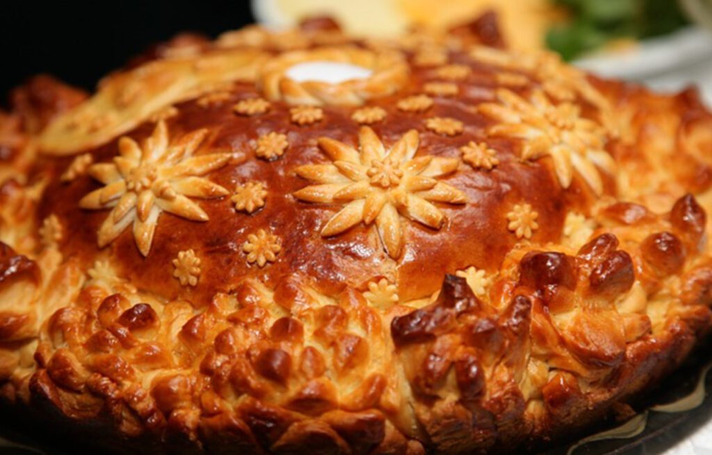 Russian “karavay” bread is still served at weddings as a symbol of good luck.