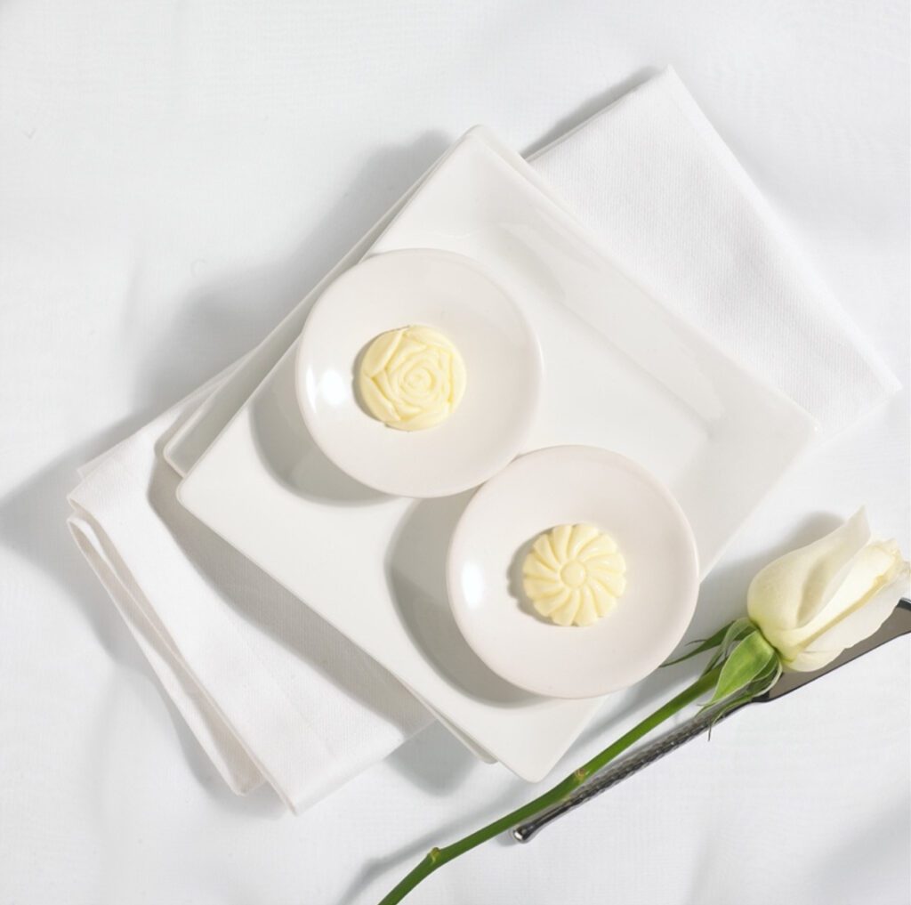 Take it a step further by incorporating shaped butters to impress your guests.