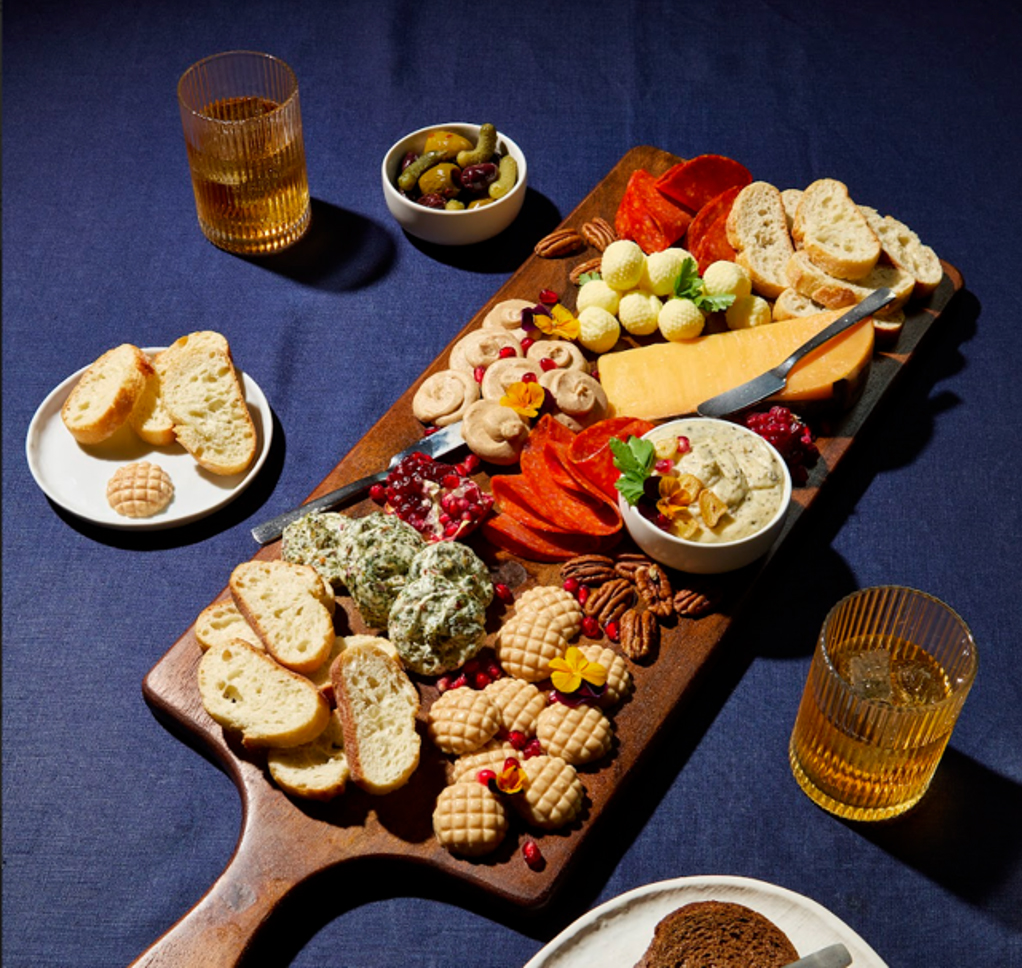Providing an array of cheeses, butter, and craveable sauces will elevate your guest’s picnic experience to new heights.