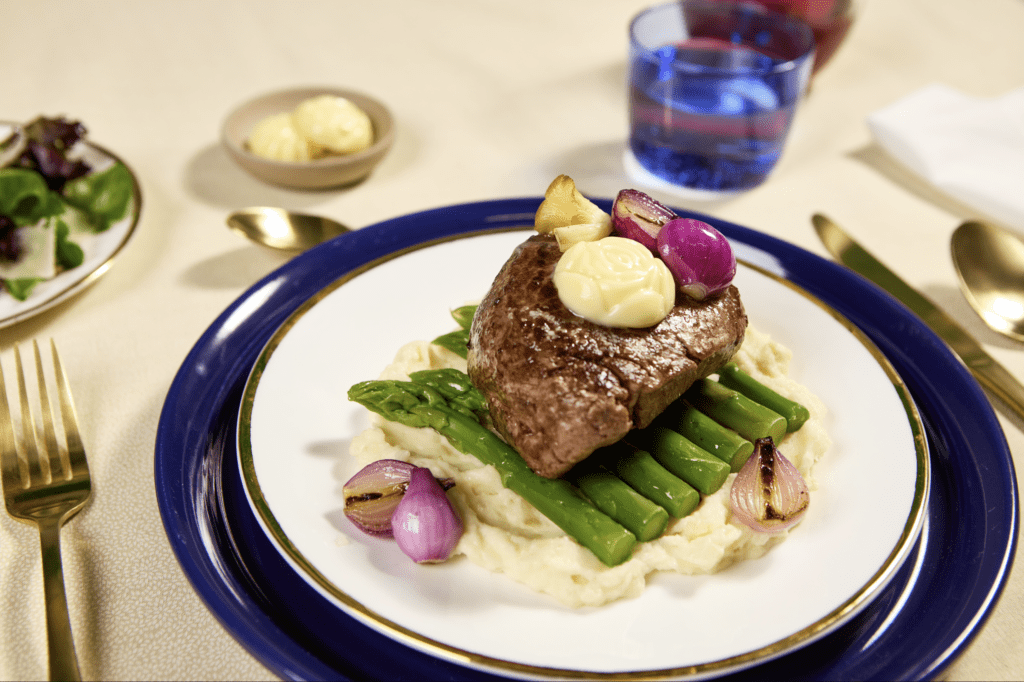 Butterball shaped butters can improve the presentation of steak dinners