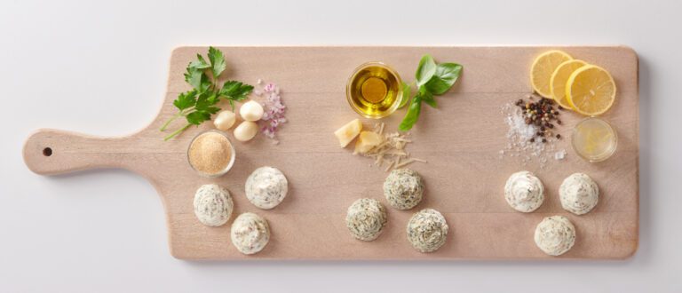 Butterball Farms Flavored Dollops on a Wooden Serving Board