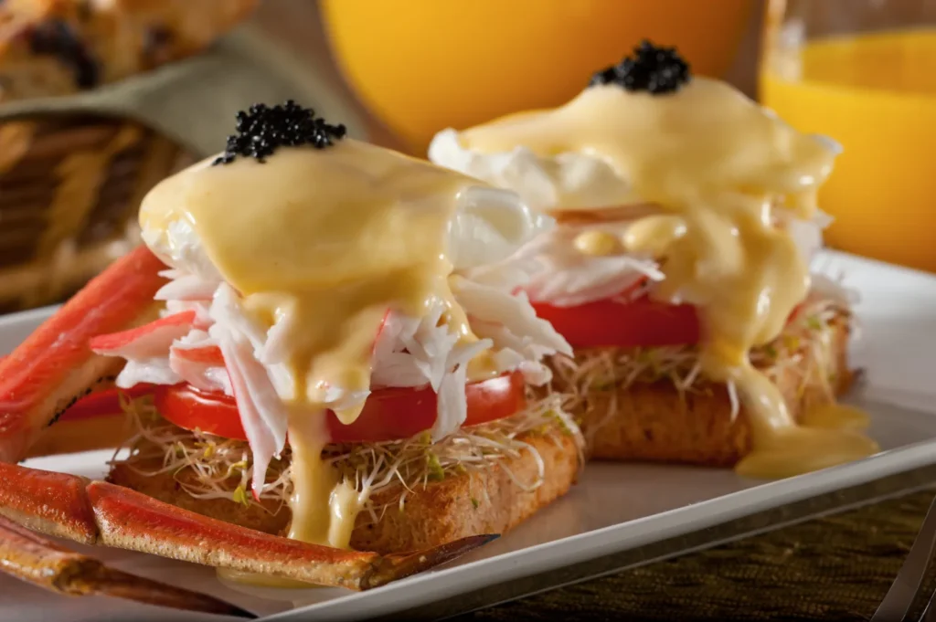 crab eggs benedict